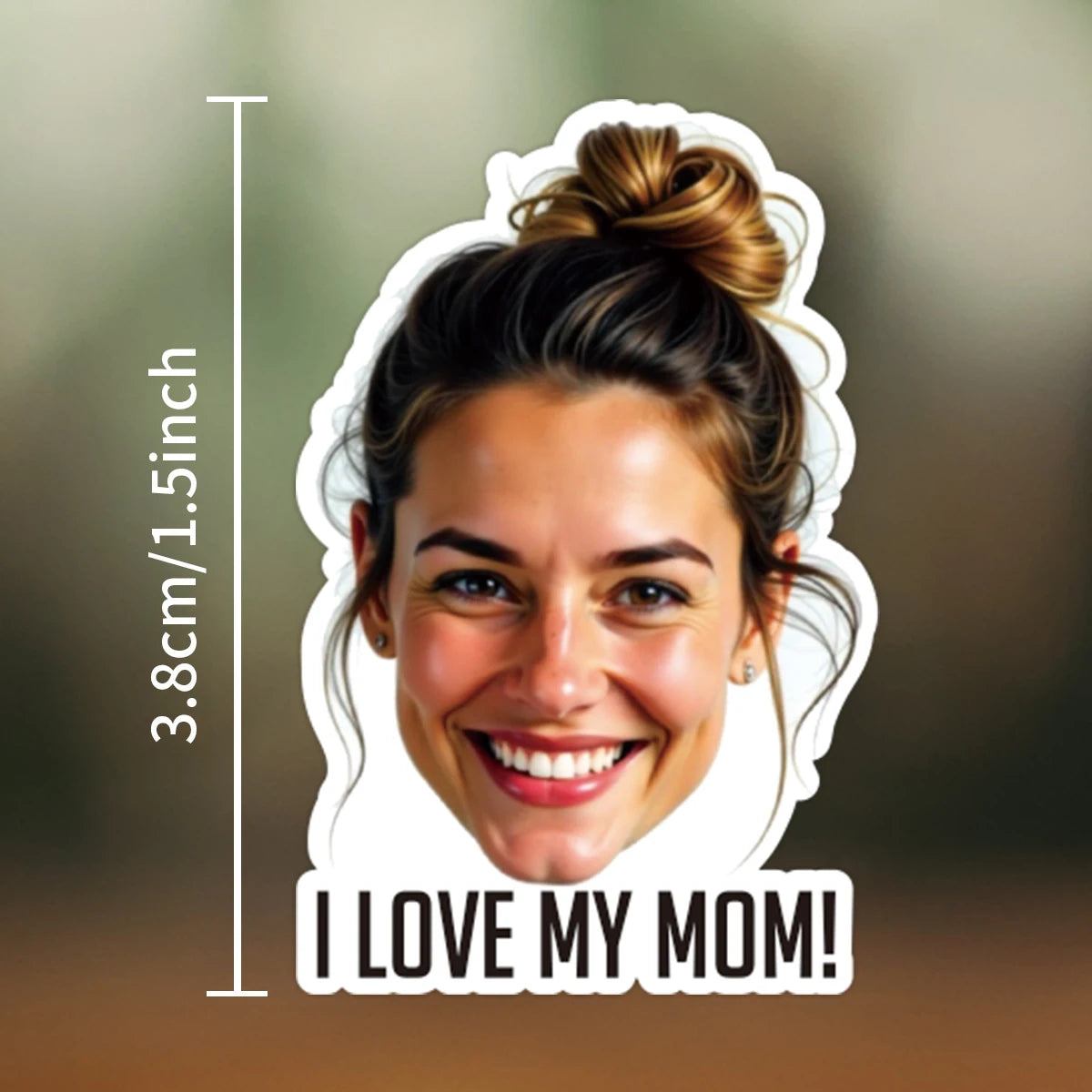 Personalized Custom Photo Portrait Face Text Stickers,Fun Image With Unique Slogan Gift For Friend Family,Pet Memorial Stickers