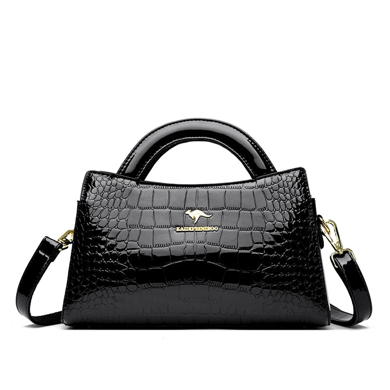 KAIDIFEINIROO Kangaroo Brand Alligator Pu Leather Shoulder Crossbody Bag Clutch Hand Bags for Mother Small Women Handbags New