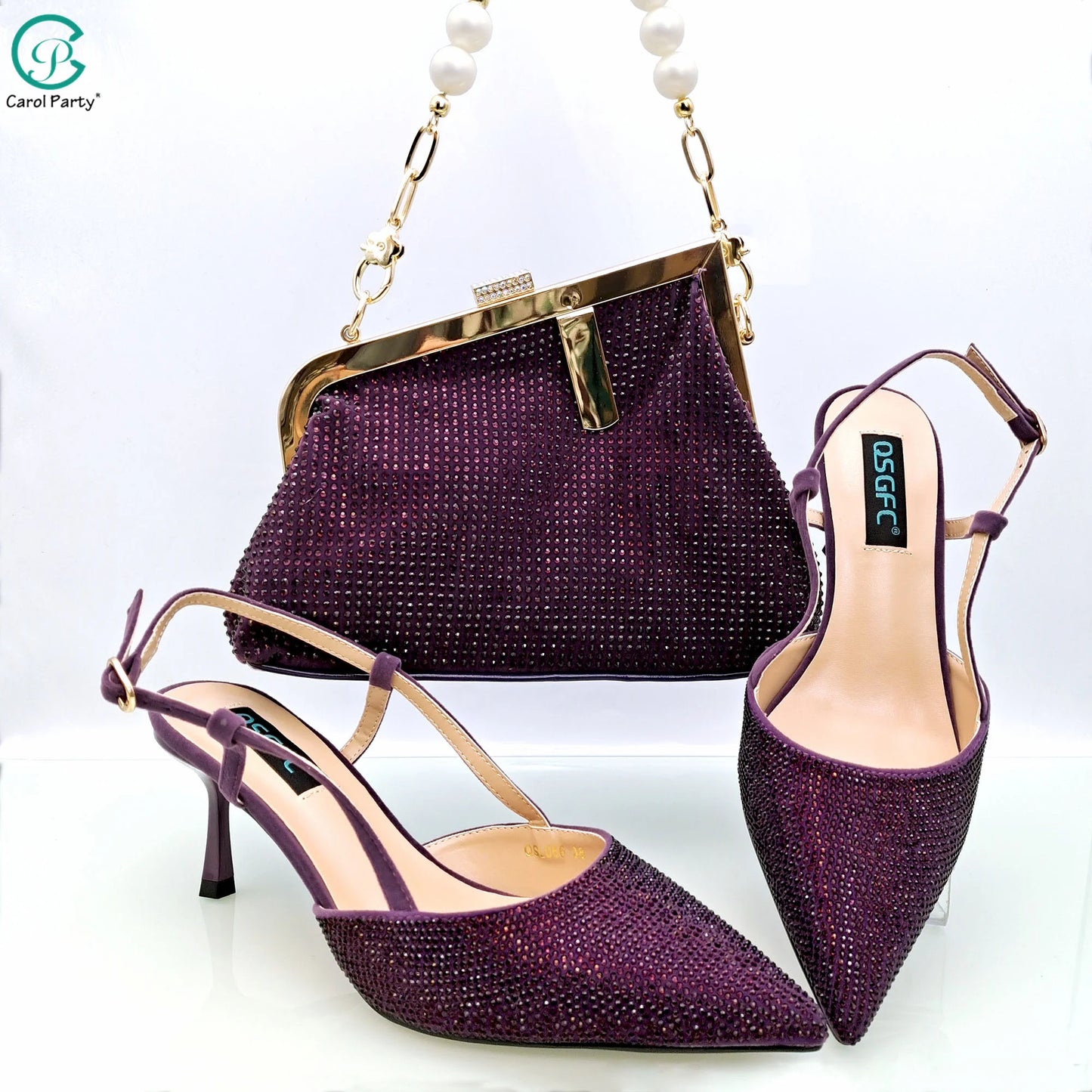 Nigerian Style Large Capacity Shoulder Bag African Ladies Wedding Party Shoes Or Commuter Shoes And Bag