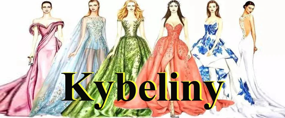 Kybeliny Fashionable Graduation Dresses for Woman High Neck Beadings Appliquse Trumpet Floor Length Pleat De Gala Customized