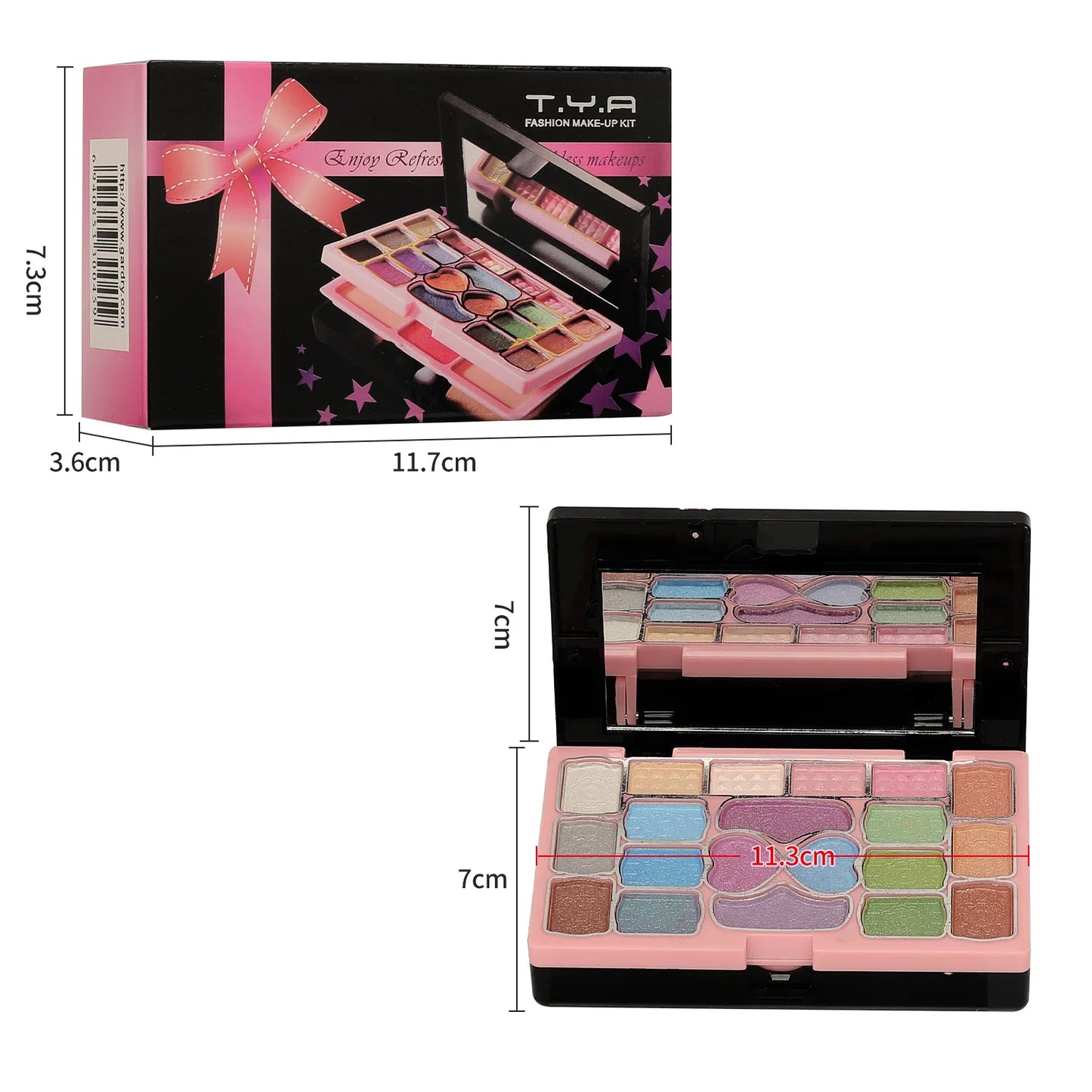 Makeup Kit Full Set Box for Girl Multi-functional 28 Color Face Powder Eyeshadow Lips Make Up Brushe Highlighter Bronzer Palette