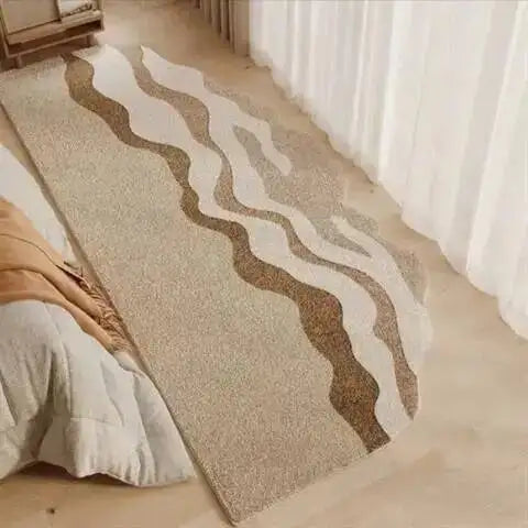 Fresh Style Green Carpet Green Moss Thicken Plush Rugs for Bedroom Bedside Irregular Non-slip Dirty Resistant Carpet Home Decor