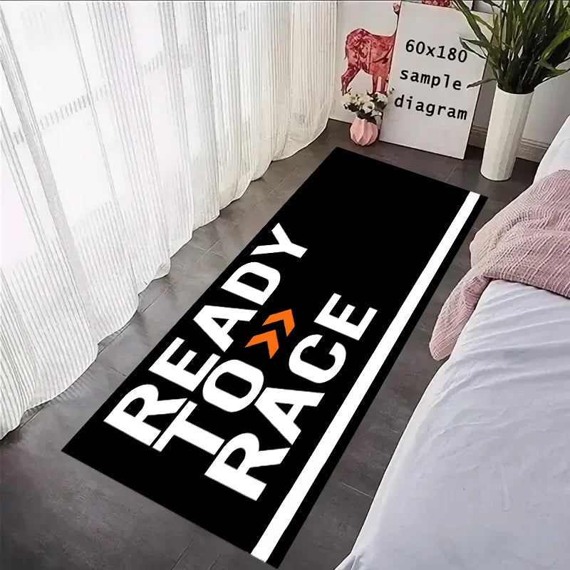 Ready To Race Front Floor Door Entrance Mat Motorcycle Carpet Garage Mat Racing Cool Moto Display Anti-slip Home Decoration Rug