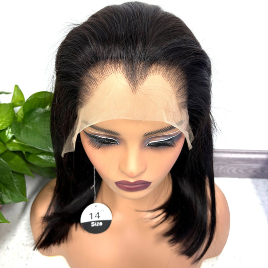 300% Density 13x4 M-Line Lace Frontal Straight Human Hair Wig Bob Wigs 20 22inch Natural PrePlucked Remy Hair Wigs For Women