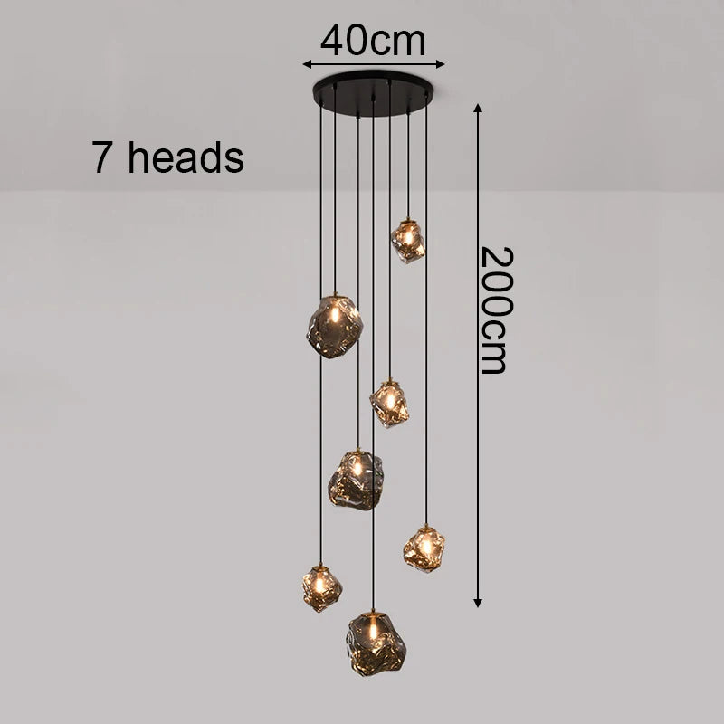 Modern Stair chandelier Pendant lights indoor lighting Ceiling lamp hanging light led Chandeliers for living room indoor lightin