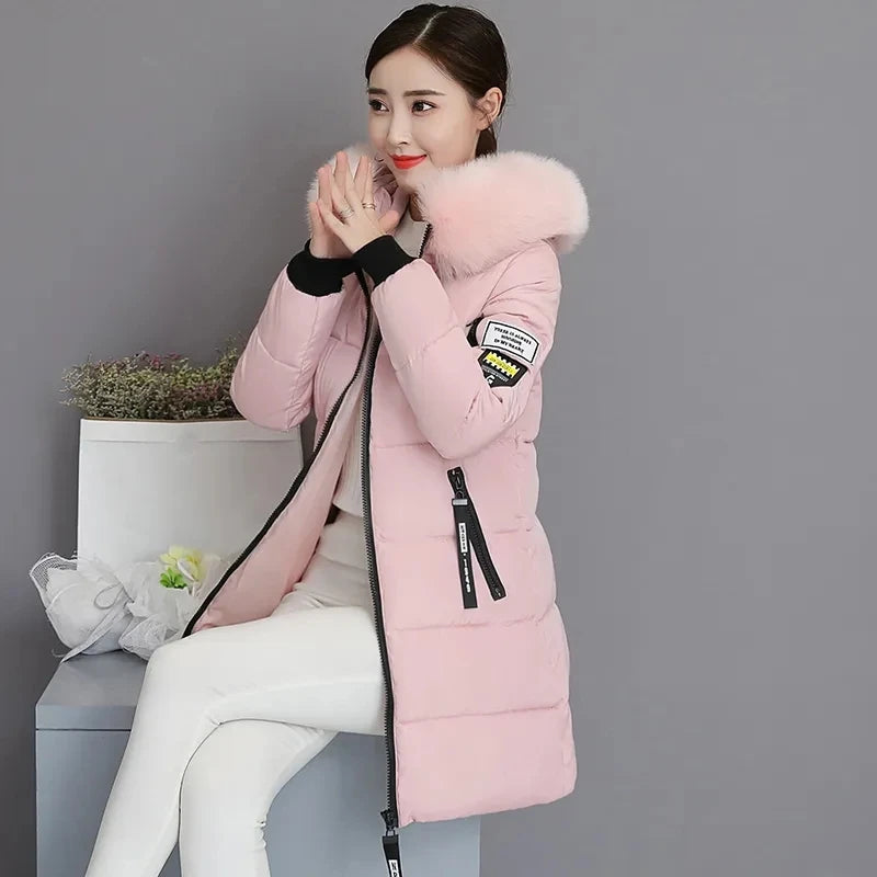 Winter Coat 2025 New Women's Thick Cotton Jacket Women Hooded Coat Medium long Casual Student Jackets Female Warm Parka Overcoat