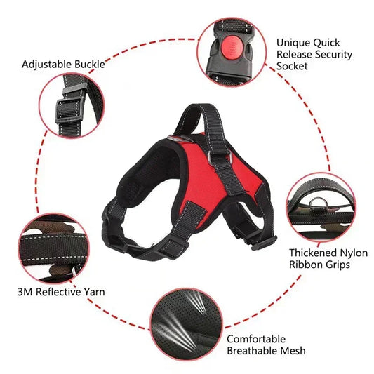 Adjustable Dog Harness Pet Large Dog Walk Out Harness Vest Collar for Small Medium Large Dogs Pets Accessories 