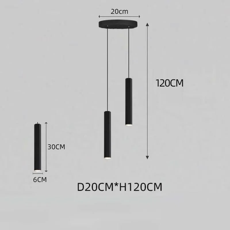 Modern LED Staircase Ceiling Chandelier Black Nordic Simple Indoor Lighting Fixture New Creative Design Island Long Hanging Lamp
