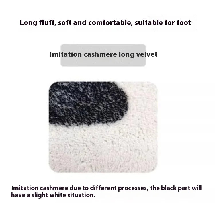 VIKAMA Ocean Style Bathroom Floor Mat Faux Cashmere Non-Slip And Easy To Clean For Bathroom Bedroom Bedside Floor Mats