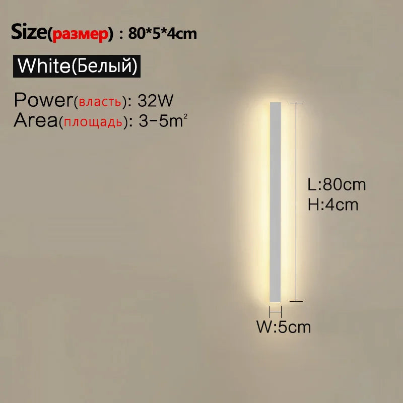 Waterproof Wall Light Outdoor Garden Wall lamps LED Lights Modern Nordic Living Room TV Background IP65 110/220v Wall washer