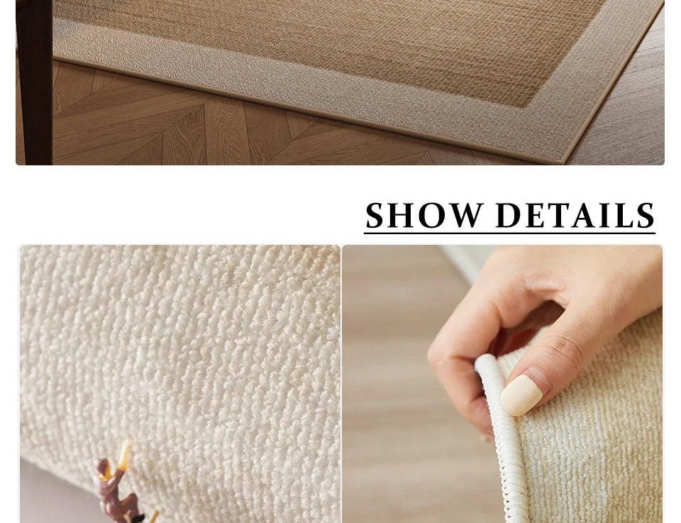 Large Area Carpet For Living Room Rug Bedside Bedroom Floor Mat Loop Pile TPR Non-Slip Waterproof Rugs 카페트 거실 대형 Alfombra Salón