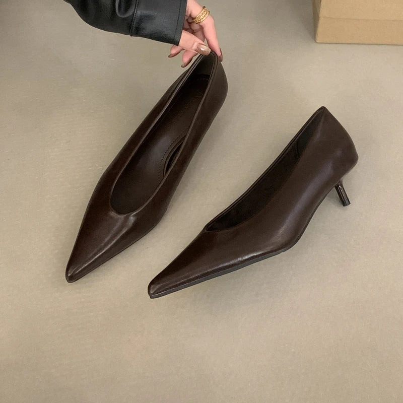 2026 Women Sexy High Heels Pumps Stripper Stiletto Heels Glossy Leather Wedding Bridal Quality Luxury Designer Working Shoes