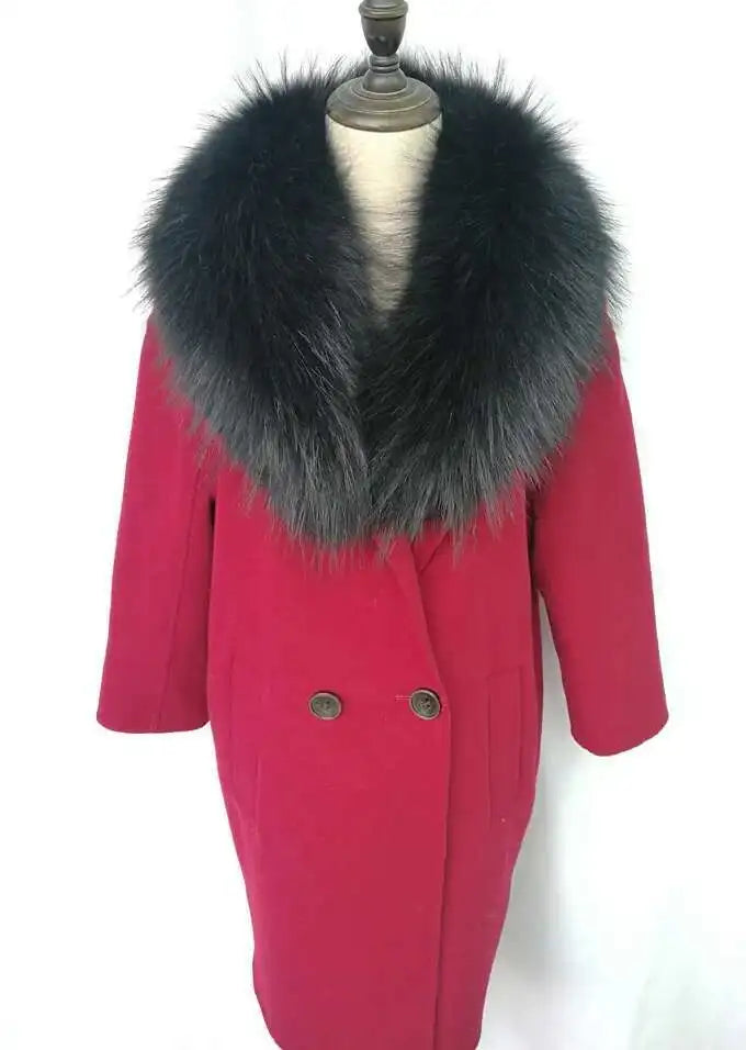 Raccoon Fur Collar Female Winter Fur Collar Coat Jacket Shawl Women Furry Fur Collar Scarves Neck Warmer Natural Fur Scarves