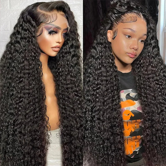 13x4 Deep Wave Lace Frontal Wig 13x6 Curly Hd Lace Front Human Hair Wigs For Black Women 360 Hd Lace Frontal Wigs 30 40 Inches