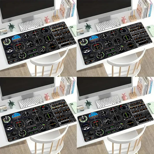 Brand Airplane Cockpit Mouse Pad Large Gaming Desk Mat Rubber Non-Slip Wear-Resistant Precise Tracking PC Student Office