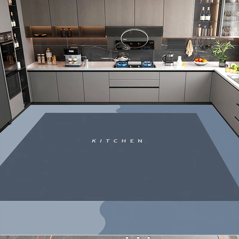 Modern Minimalist Balcony Washable Carpet Large Area Non-slip Floor Mat Anti-oil Anti-fouling Kitchen Rugs Home Pvc Leather Rug