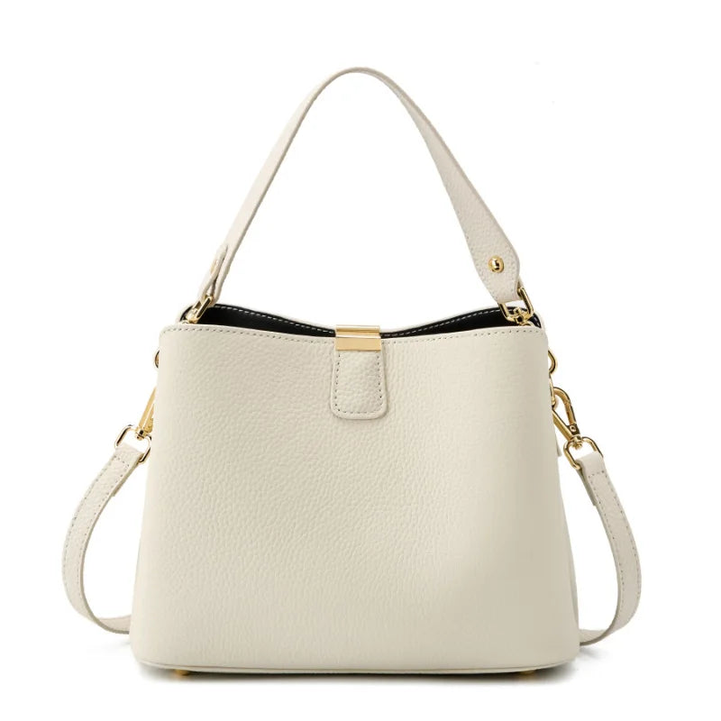 Genuine Leather Women's Bag Luxury Designer Shoulder Bag Large Capacity Cowhide Handbags High Quality Women Crossbody Bags