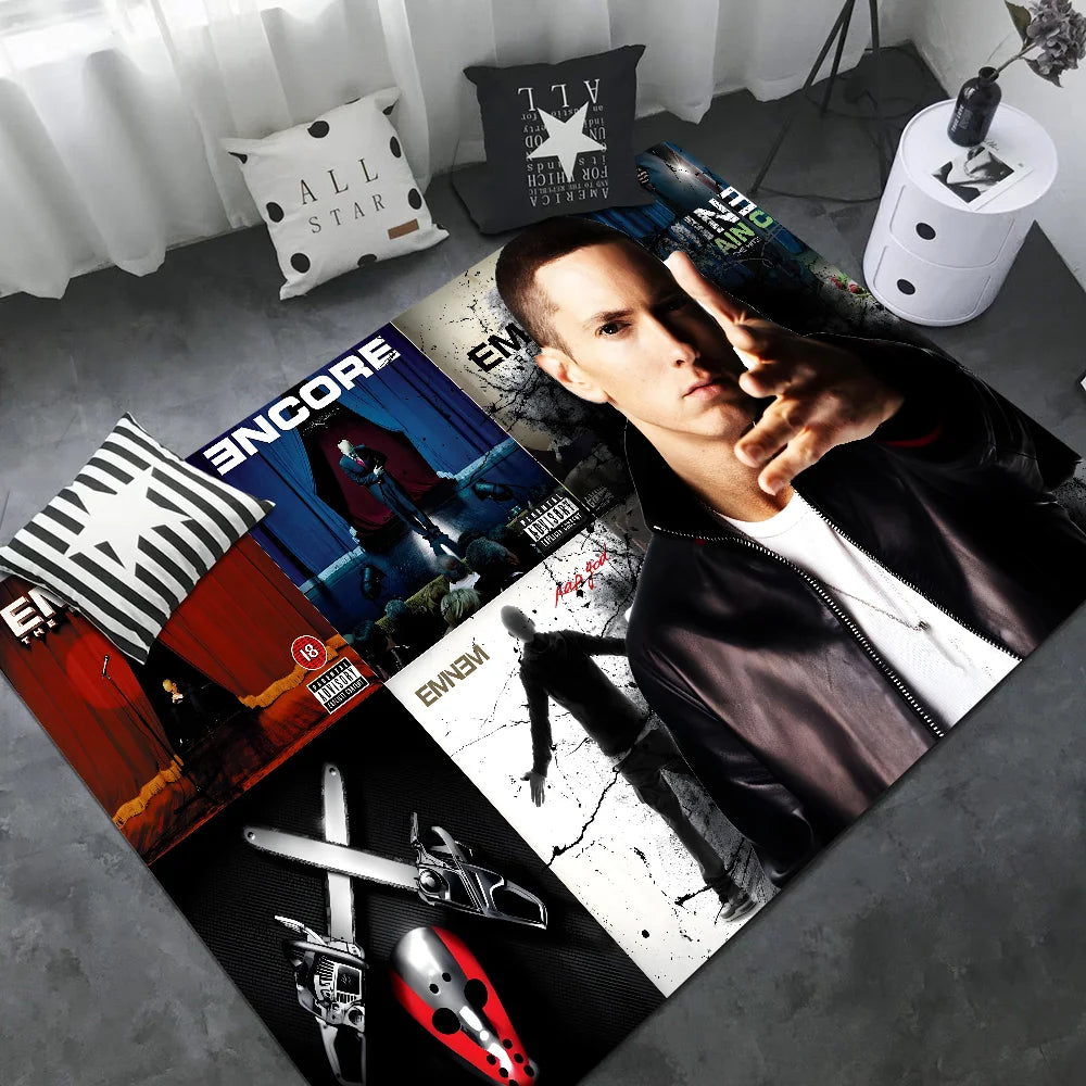 Rapper Eminem Door Mat Washable Non-Slip Living Room Sofa Chairs Area Mat Kitchen Bedside Area Rugs