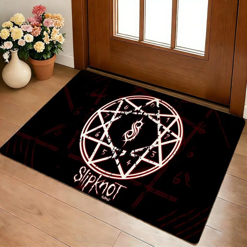 Band S-slipknot-S Classic Popular Long Floor Mat Cozy Flannel Soft Thick Non-Slip Mat For Living Room Bedroom Kitchen Decor Rugs
