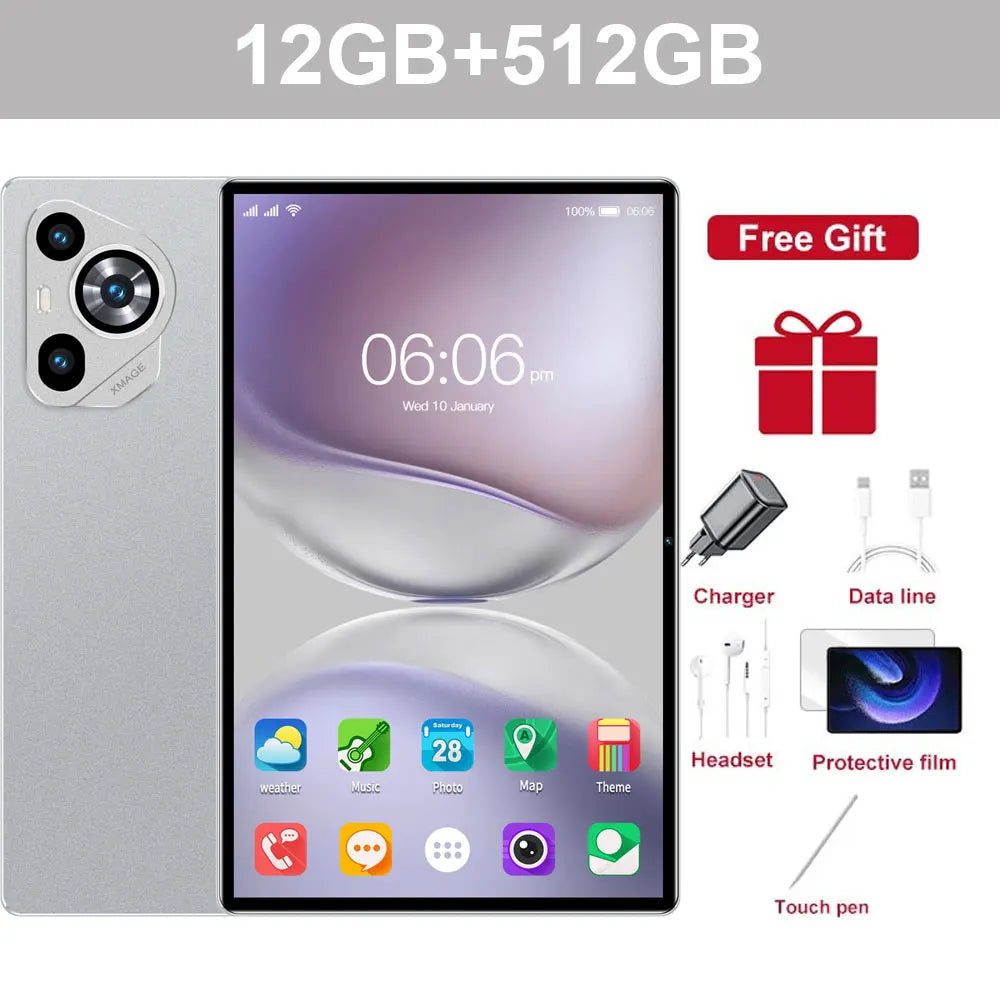 2026 5G Tablet Android 15 Brand New 11 inch 22GB RAM 2TB ROM Tablet Android 15 20000mAh 10Core WIFI Bluetooth Network Tablet
