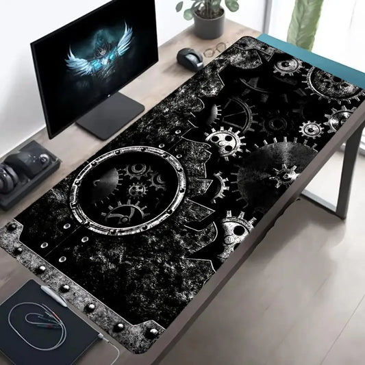 Vintage Vinyl Record Player Gaming Mouse Pad Non Slip Rubber Keyboard Desk Mat Retro Texture Desktop Mousepad Office Table Mat