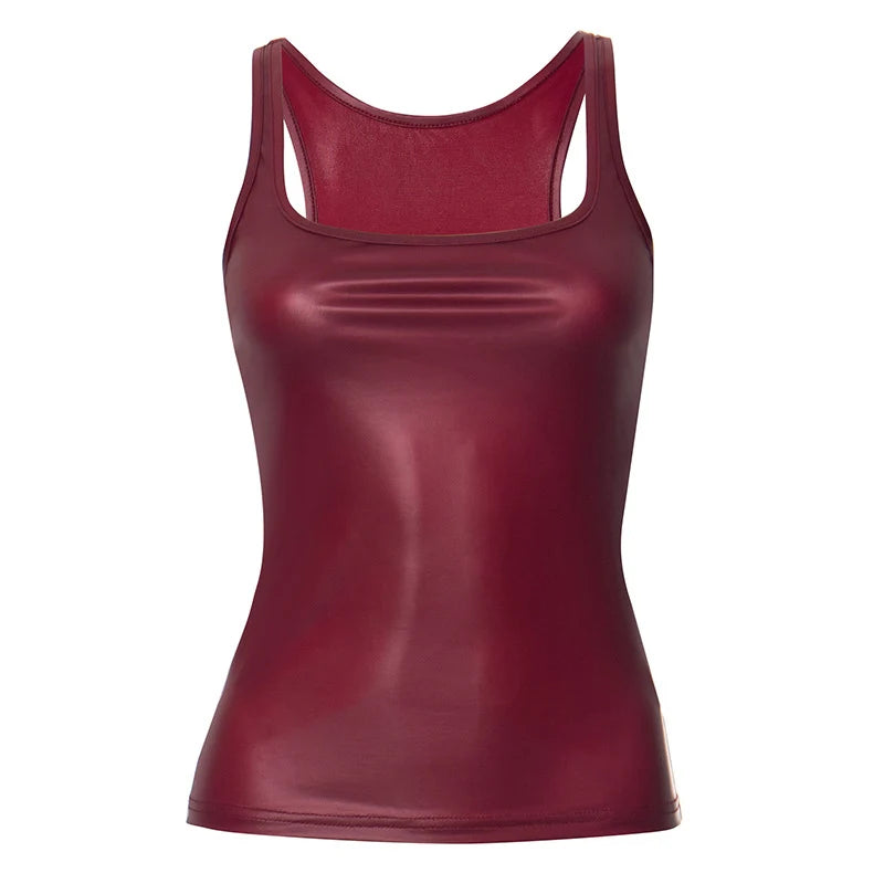 Women's Solid Square Collar Tank Top Sleeveless Y2K Korean Fashion Edgy Summer Ropa De Mujer Camison Verano