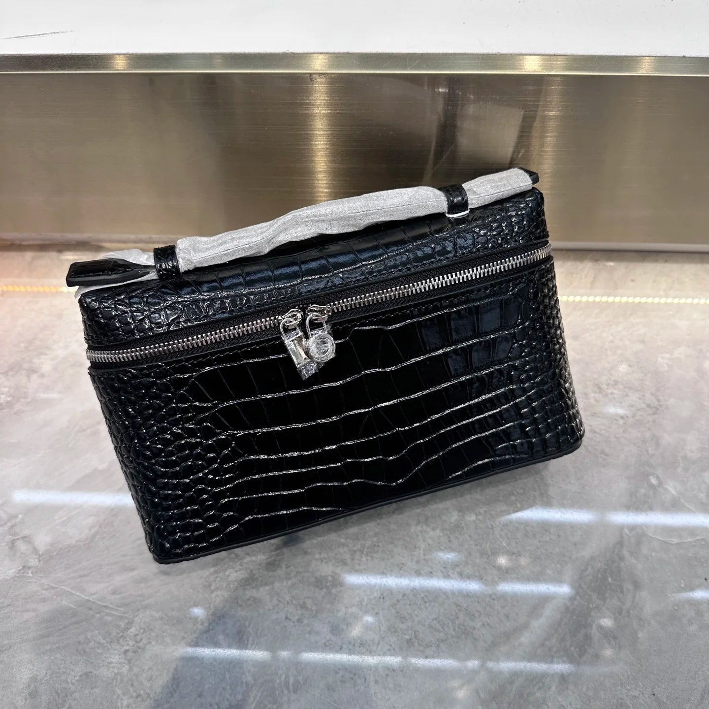 Shoulder Bag Handbag women Luxury Women's Crocodile Embossed Mobile Phone Handbag Brand New LP19 Genuine Leather Mini Small size