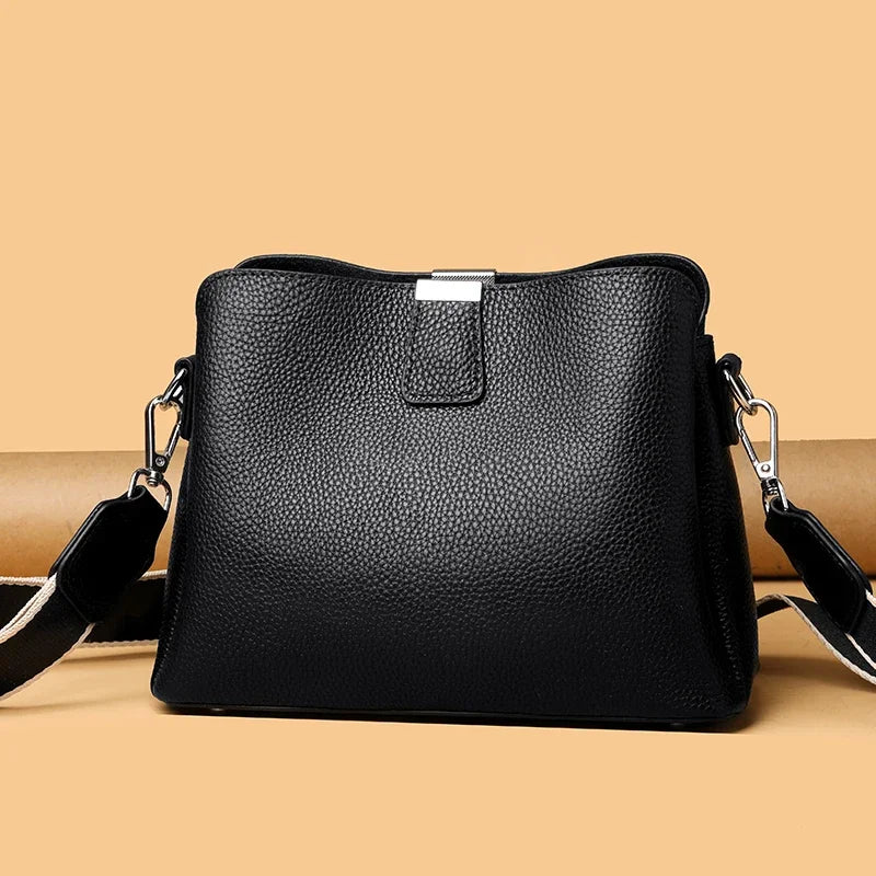 100% Genuine Leather Women Handbags Cowhide Women Shoulder bag Fashion Luxury Ladies Messenger Bags High Quality Female Tote bag
