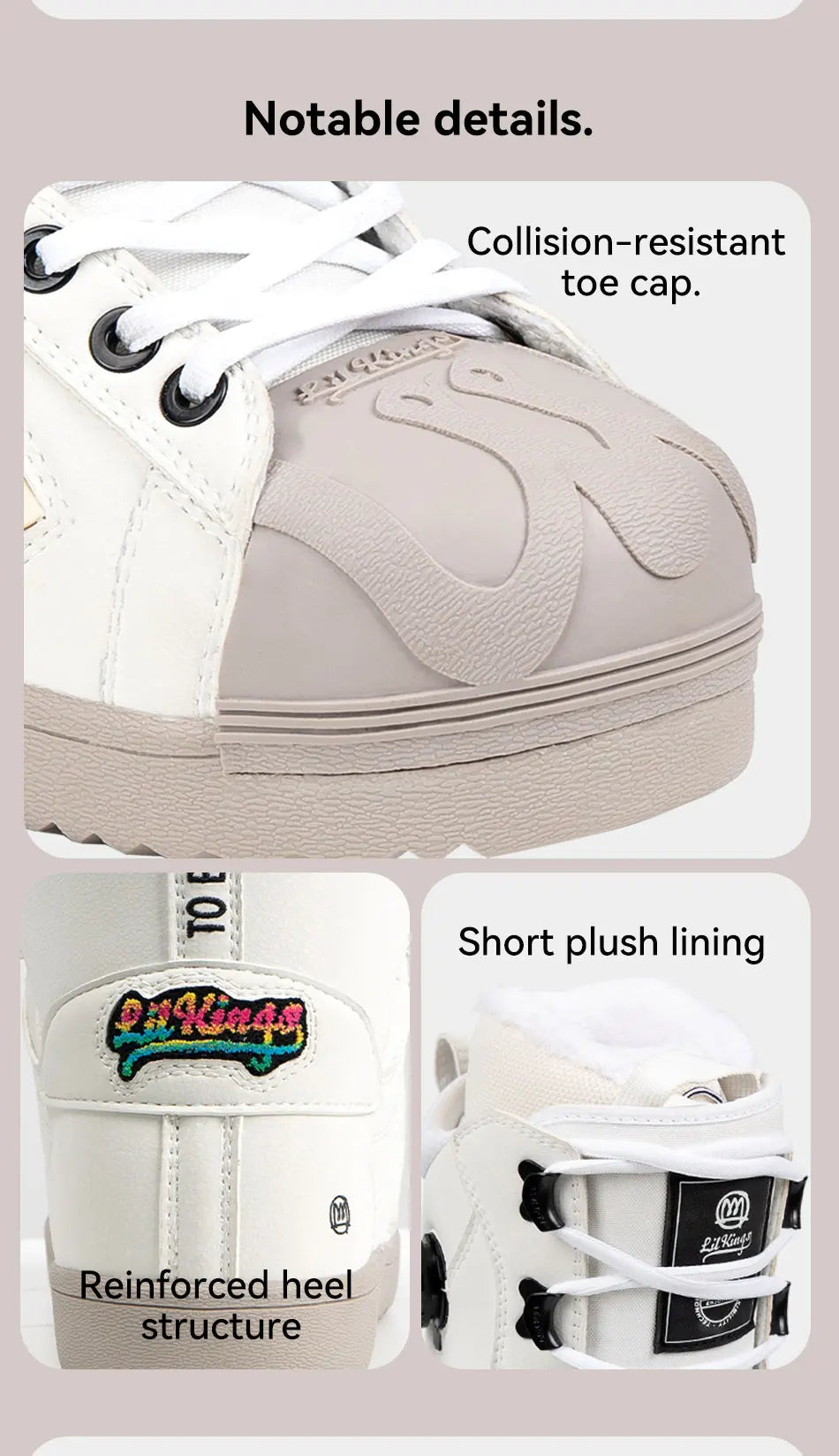 LILKINGS Wishing Star Snowboard Boots Side Buckle Lacing Quick Entry Thermo Liner Women Men 36-45