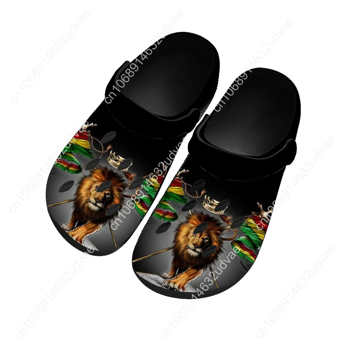 Reggae Rastafarian Rasta Rastafari Lion Of Judah Water Shoe Men Women Home Garden Clogs Custom Sandals Breathable Hole Slipper