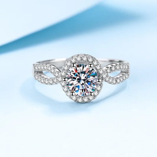 Exquisite Light Luxury Ring 1ct Women Moissanite PT950 Platinum - Simple Versatile Style, Daily All-match Fashion