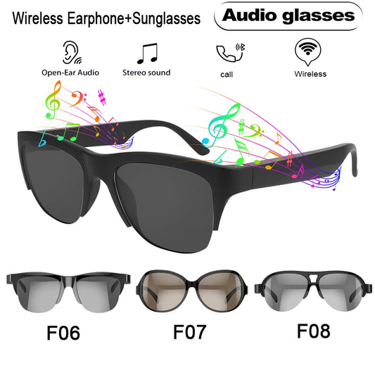 Smart F06 Glasses Wireless Bluetooth Sunglasses Built-in Microphone Speakers Touch Bluetooth 5.3 Glasses Can Listen To Music Cal