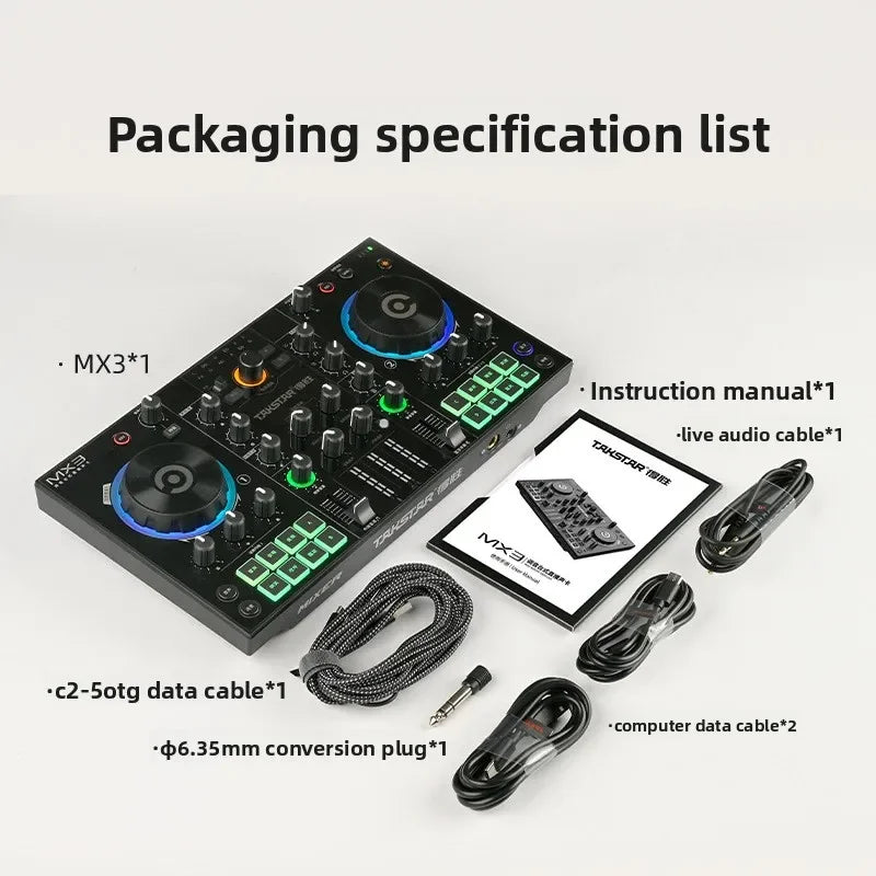 MX3 Recording Card Equipment,live streaming equipment Complete Set of Mixer Microphones,Universal Condenser Microphones