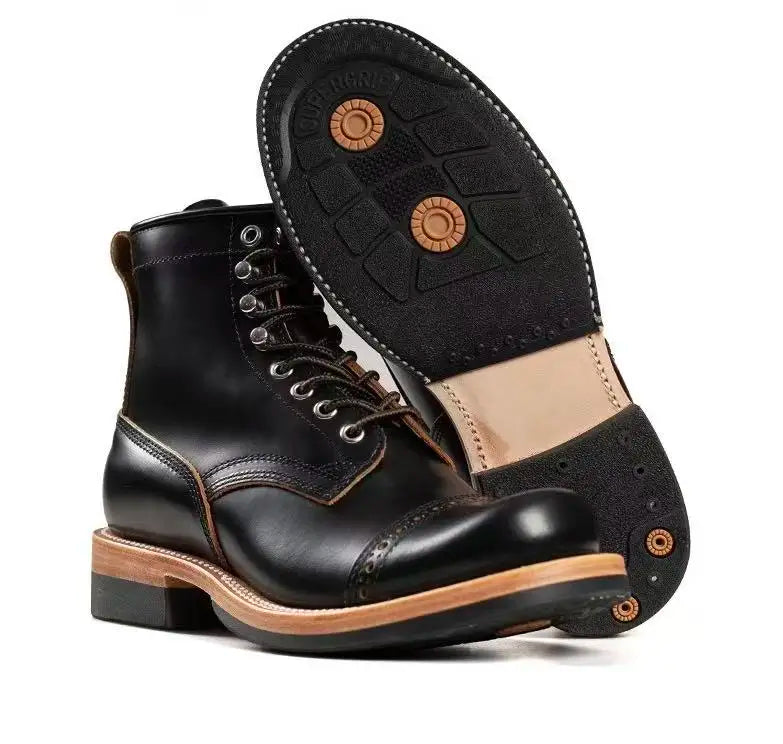 Hand Welt Goodyear Autumn/winter British Calf Leather Men Ankle Boot Lace-up Man Hot Trend Top Fashion Outdoor Climbing Boots