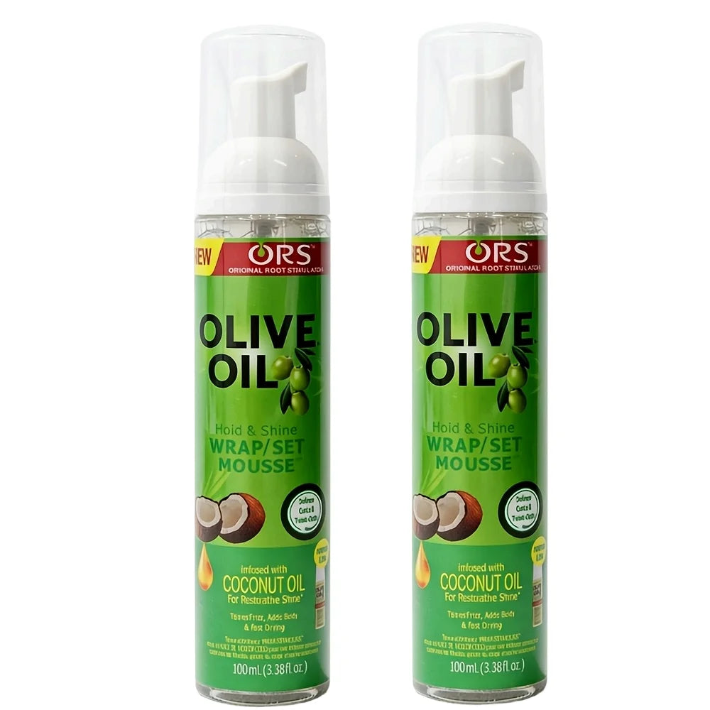100Ml Olive Oil Hold & Shine Wrap/Set Mousse Soft Curly Hair Mousse Wavy Braids Hair Wrapping Foam Good Smell