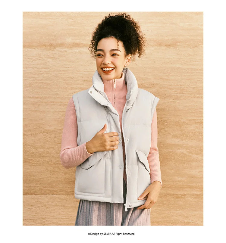 Semir Women Down Jacket 90 Percent Down Fill 2026 Winter Cold Weather Everyday Style Outdoor Layer Warm Insulation