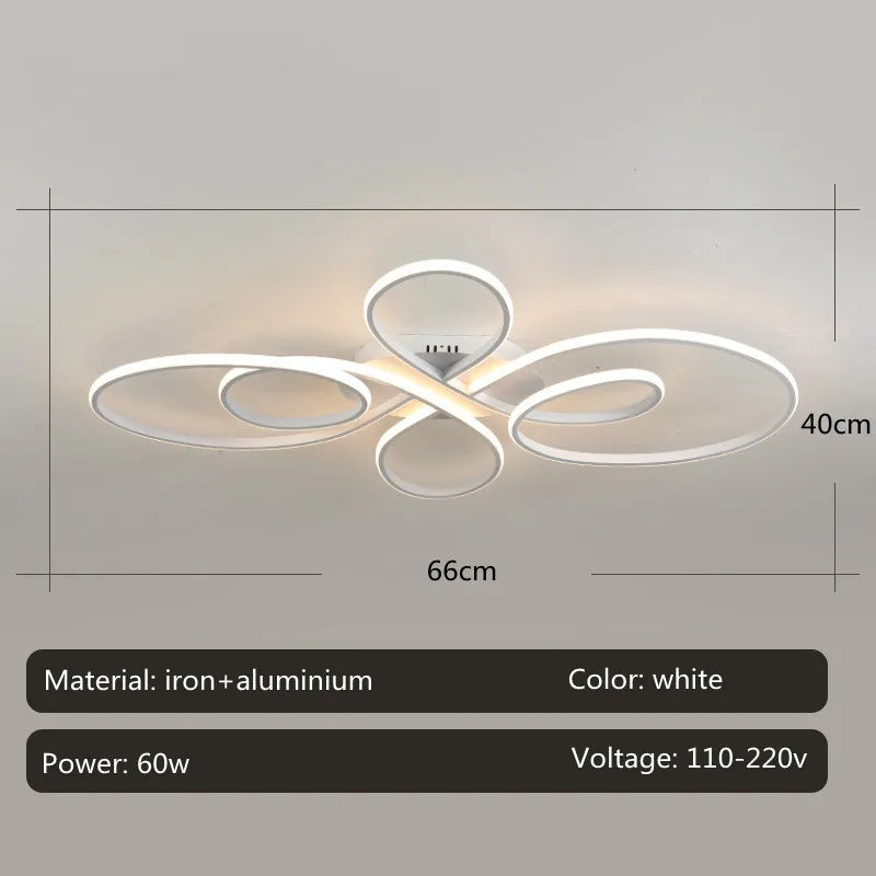 Low Floor Living Room Ceiling Lights Remote Control Modern LED Surface Mounted Light Fixture Dining Room led Ceiling Lamps Dimme