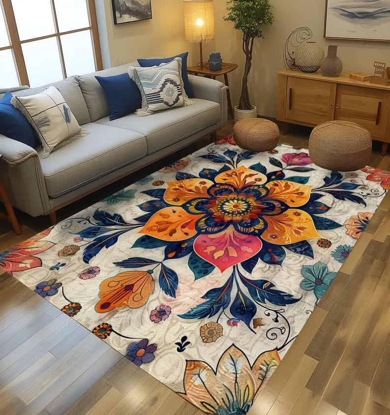 Abstract Marble Area Rug Earth Tone Living Room Rug Modern Fluid Art Carpet, Elegant Floor Decor Washable Rug Non Slip Rugs