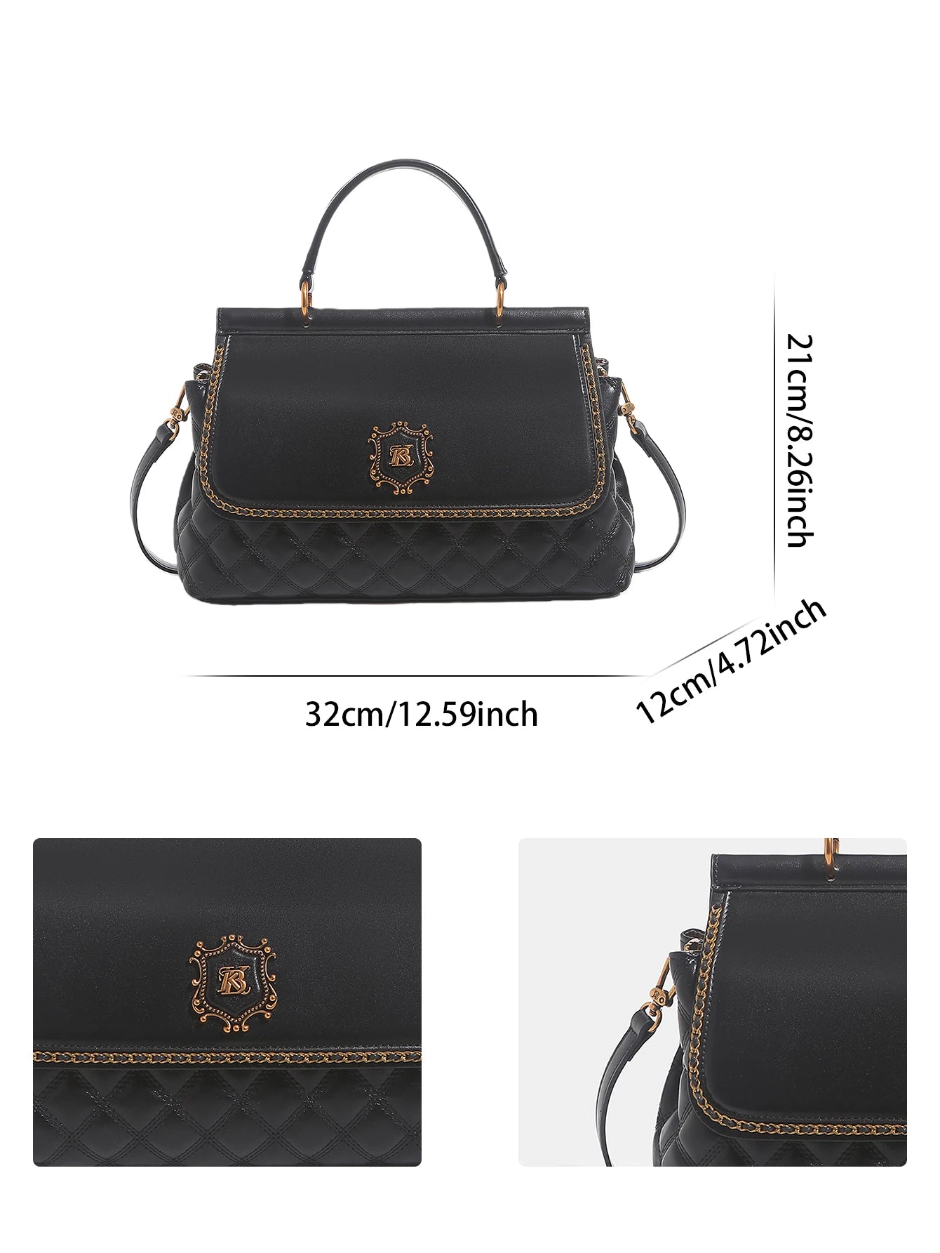 2026 Niche Design Fashion Luxury Ladies Handbag Commuter Large-Capacity Multi-Functional Double Bread Rhombic Embroidery Thread
