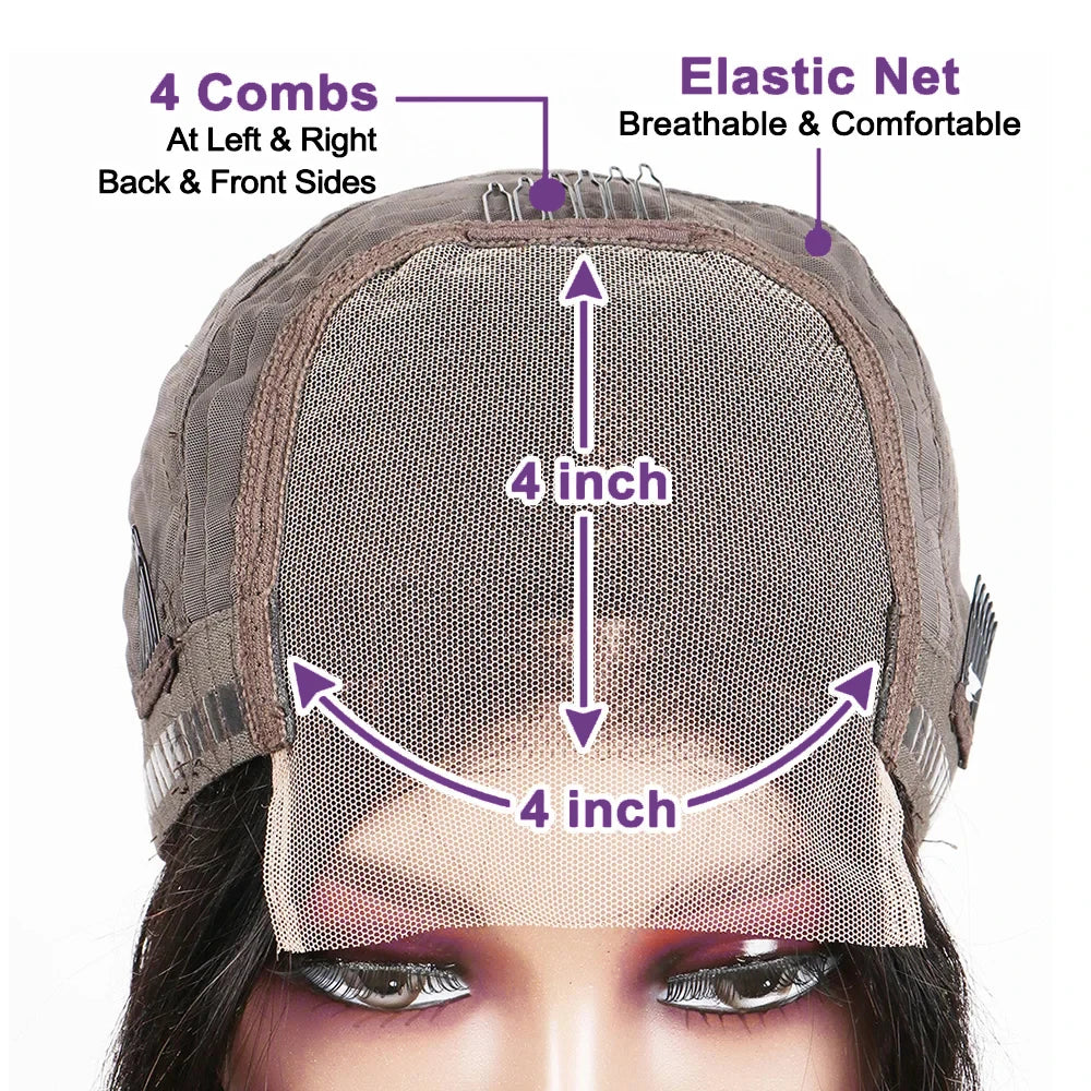 Bob Wig Human Hair 200% Density 13x4 HD Lace Frontal Short Straight Lace Front Bob Wigs For Black Women Human Hair Pre Plucked
