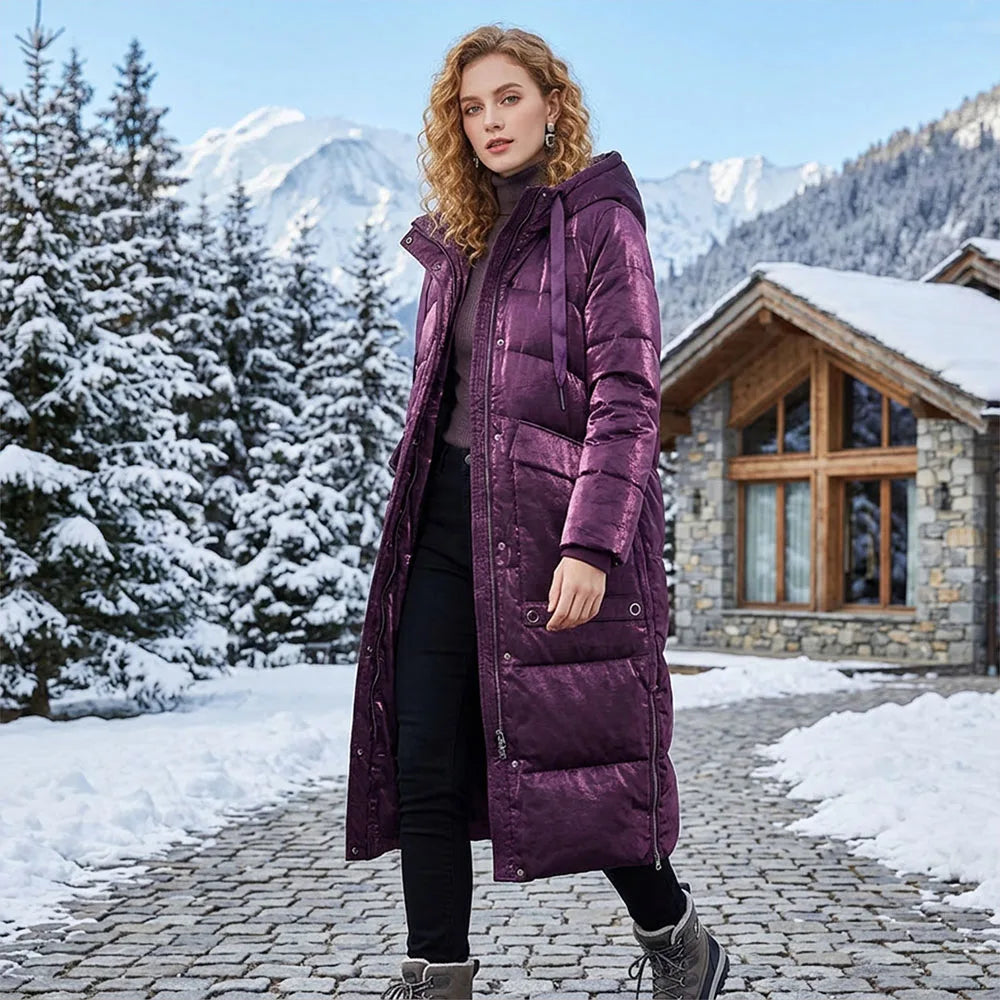 2026 Clearance Sale Maomaokong Women's Luxury Down Jacket Coat Parkas Warm Vest Puffer Coats Female Winter Coats
