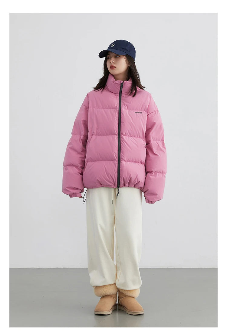 CHIC VEN Women Down Coats Streetwear Solid 90 White Duck Down Stand Collar Female Down Jacket Warm Ladies Overcoat Winter 2024