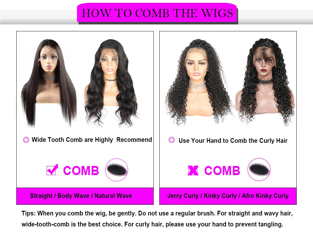 Glueless Lace Fronta Wigs Human Hair Afro Kinky Curly 500 Density 360/13x6 Hd Lace Frontal Wigs Human Hair Pre Plucked For Women