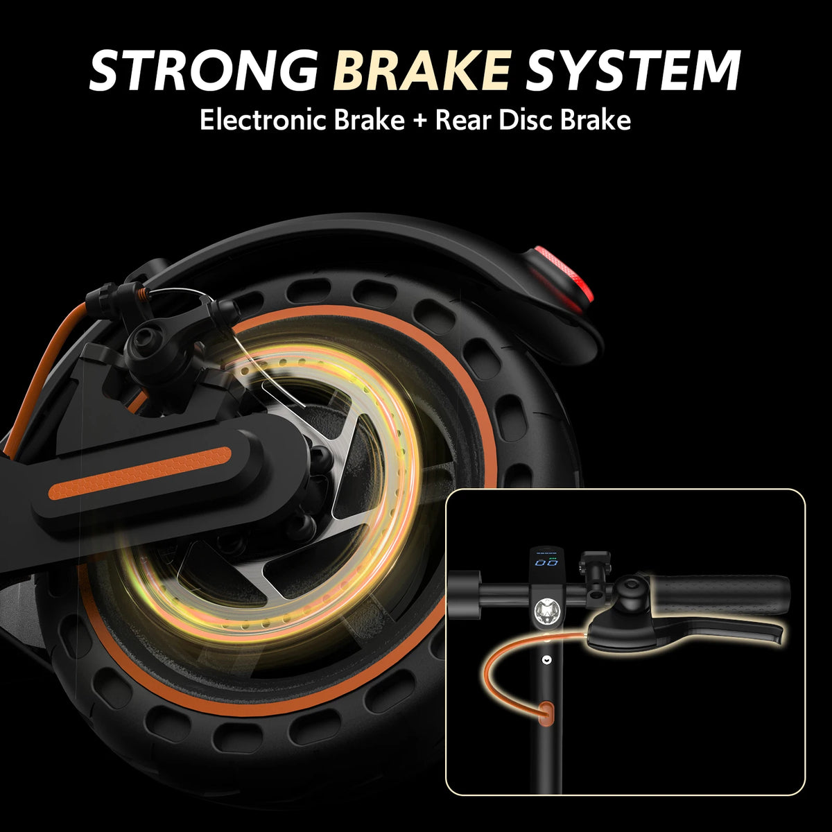 Electric Scooter Adults, Folding E Scooter with Built in Side Light, Max 19MPH, 12-19Miles Range, 550W Powerful Motor