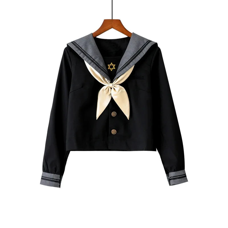 Japanese School Uniform For Girls Sweet Lolita Sailor Korean Uniforms Anime Cosplay Long Sleeve 8L9HL3Y6 Shirt Pleated Skirt