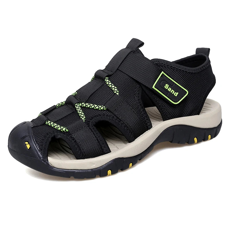 Mens Sandals Breathable Summer Outdoor Anti Slip Wear-resistant Soles Casual Shoes Youth Walking Lightweight Beach Wading Shoes