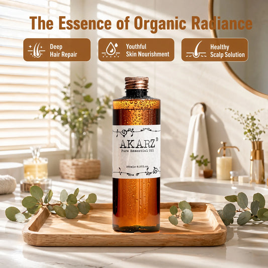 Premium AKARZ DIY Massage Argan Morocco Oil - Nourish & Repair Dry Hair, Reduce Dandruff - Get Healthy & Youthful Skin 500ml
