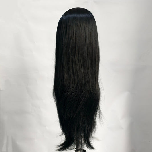 Black Lace Front Wig 13x4 Synthetic Wig Heat Resistant Fiber Wig Glueless Black Wig Pre Plucked with Natural Hairline