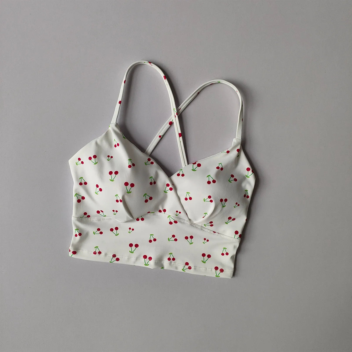 Printed Yoga Tank Top for Women with Chest Pad Fixed Cup Beautiful Back Sports Underwear Running Fitness Outfit Outdoor Strap