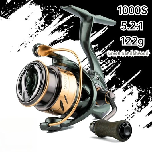 Ultralight Carbon Spinning Reel 1000S–1200S 5.2:1 Gear Ratio 9kg Max Drag Micro Lure Fishing Reel for Freshwater Saltwater